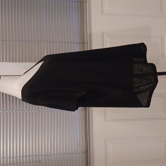 $4 Add-on Black Sheer Cap Sleeve Tee - Size 3X - Picture 4 of 7